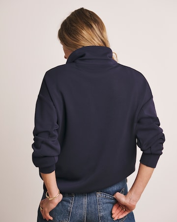 Anthology Navy Collared Modal Sweatshirt
