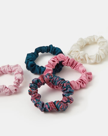 Accessorize 5-Pack Skinny Satin Hair Scrunchies