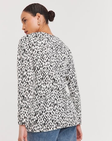 Animal Value Cotton Long Sleeve Square Neck Top