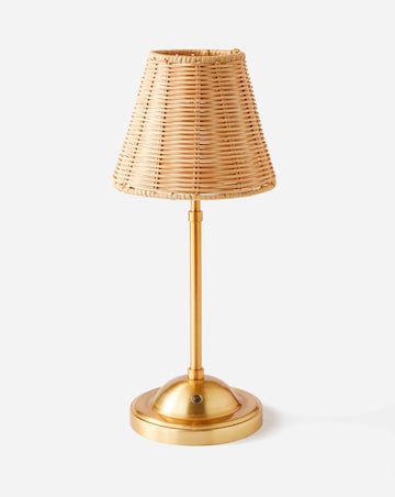 Rattan LED Wireless Rechargeable Table Lamp