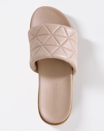 Leather Quilted Mule Sandal E Fit