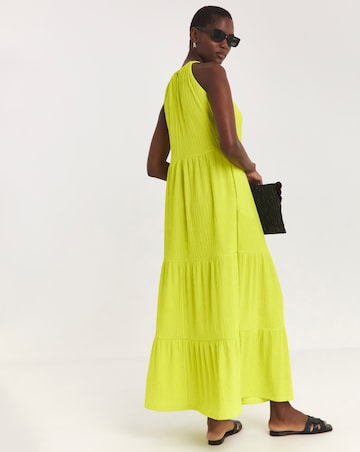 Textured Halter Maxi Dress