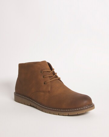 Jacamo Leather Look Chukka Boot Wide