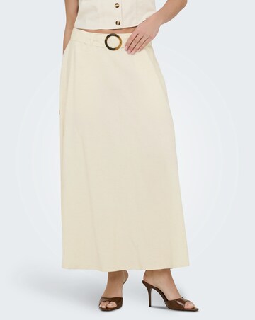 JdY Milan High Waisted Belted Linen Skirt