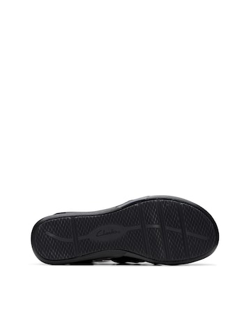 Clarks Black Kitly Ave Touch And Close Sandal -Wide Fit (E)