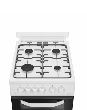 Hotpoint HDG5GCW 50cm Gas Double Cooker - White + installation