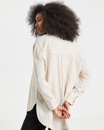 Simply Be Stripe Linen Mix Shirt