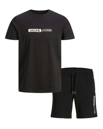 Jack & Jones Corp T-Shirt & Short Set - Black