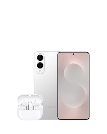 Samsung Galaxy S25 Edge 512GB Silver & Samsung Galaxy Buds3 Pro White Bundle