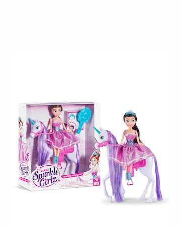 Sparkle Girlz 10.5-inch Princess Doll with Unicorn Set