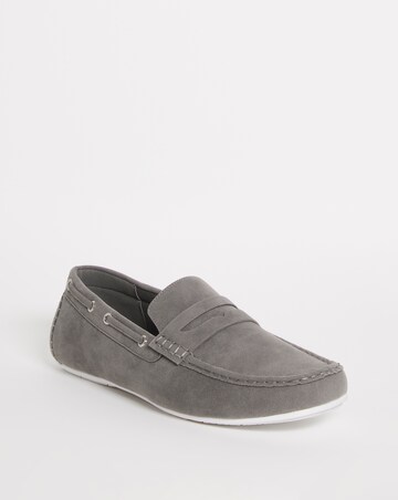 Suede Look Driving Moccasin Wide Fit