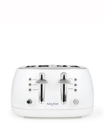 Salter Boston 4 Slice White Toaster