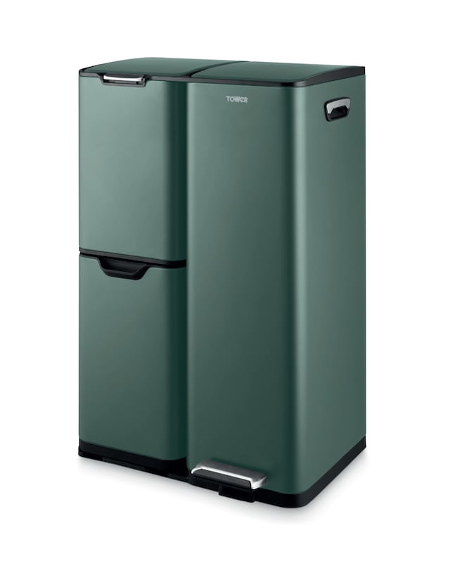 Tower 60L Recycling Bin with 3 Individual Compartments