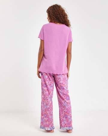 Joe Browns Jersey Pyjama Set Floral Print