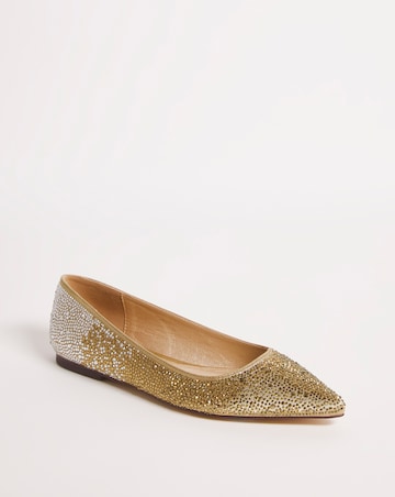 Ombre Sparkle Pointed Shoe - Extra Wide Fit (EEE)