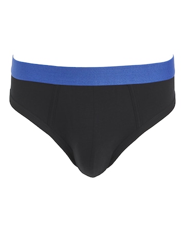 5 Pack Contrast Waistband Briefs