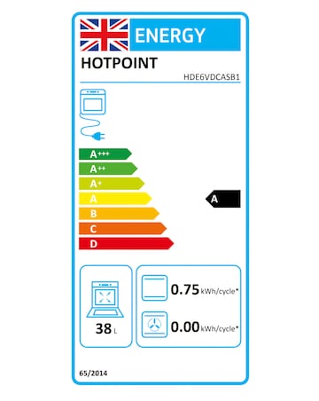 Hotpoint HDE6VDCASB1 60cm Electric Double Cooker with Air Fry - Black + Install