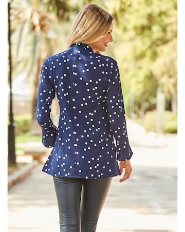 Sosandar Pleated Sleeve Top