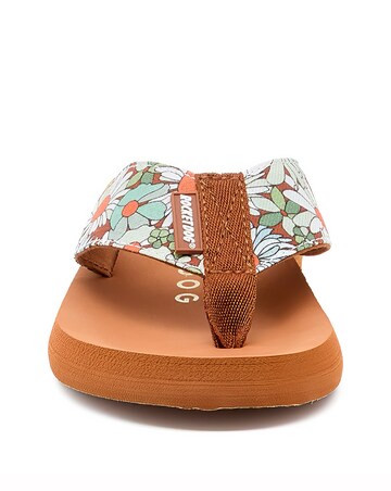 Rocket Dog Brown Adios Printed Toe Post Sandals
