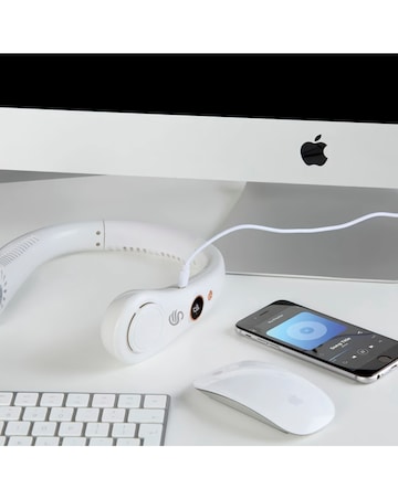 Swan Rechargeable Neck Fan - White