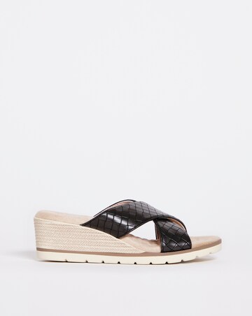 Cushion Walk Crossover Wedge Mule EEE Fit