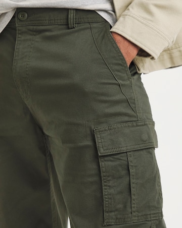 3/4 Length Cotton Stretch Cargo Short