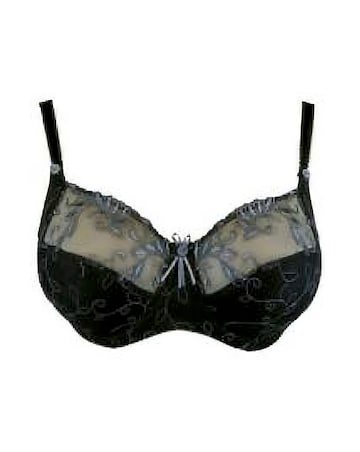 Pour Moi Imogen Rose Full Cup Wired Bra Black