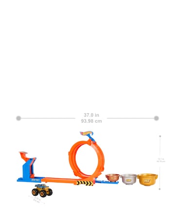 Hot Wheels Monster Trucks Loop-And-Flip Trophy Challenge Playset