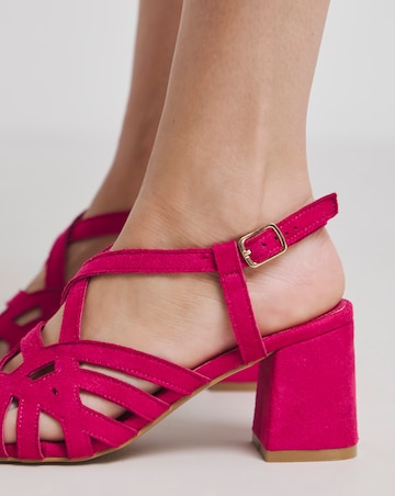 Calm Multi Strap Block Heel Sandals - Wide Fit (E)