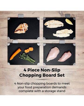 Tower 4 Piece Chopping Board Set
