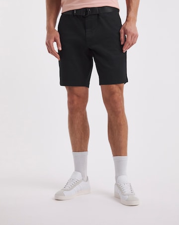 Calvin Klein Black Slim Belted Short