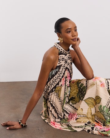 Joanna Hope Pleated Trapeze Dress