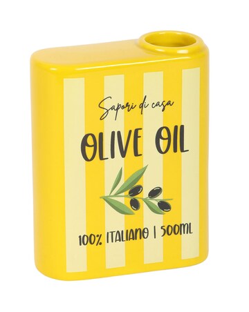 Olive Oil Tin Shaped Ceramic Flower Vase