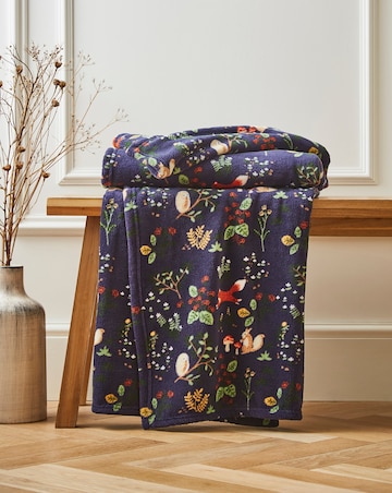 Forest Friends Fleece Throw
