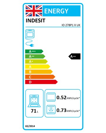 Indesit Turn&Go IO278P1XUK Built-In Electric Single Oven w Pyrolytic Cleaning