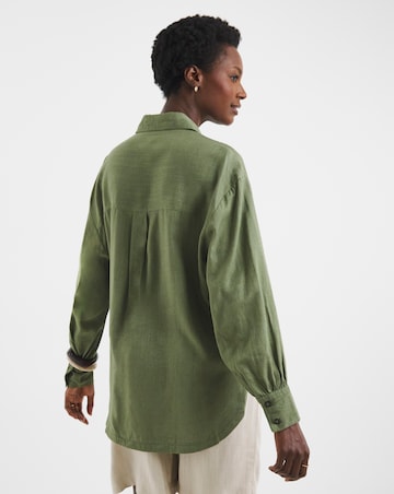 Linen Mix Long Sleeve Shirt