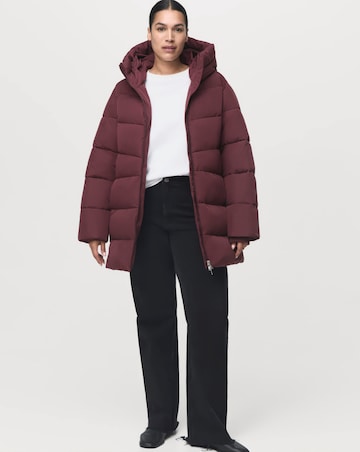 Mango Double Zip Hooded Puffer Coat