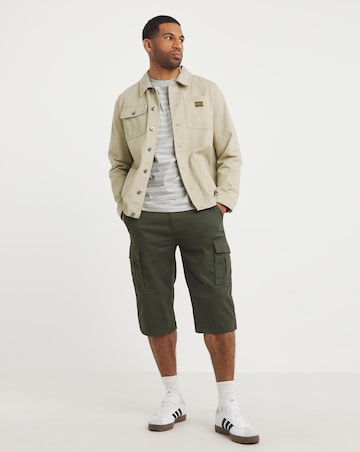 3/4 Length Cotton Stretch Cargo Short