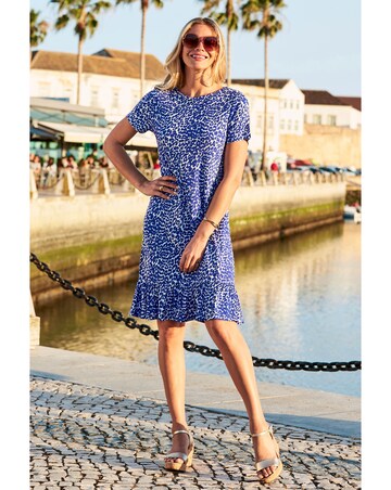 Sosandar Leopard Print Ruffle Hem Shirt Dress