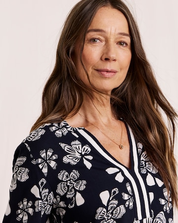 Julipa Contrast Print Blouse