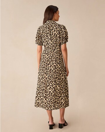 Ro&Zo Leopard Print Shirt Dress