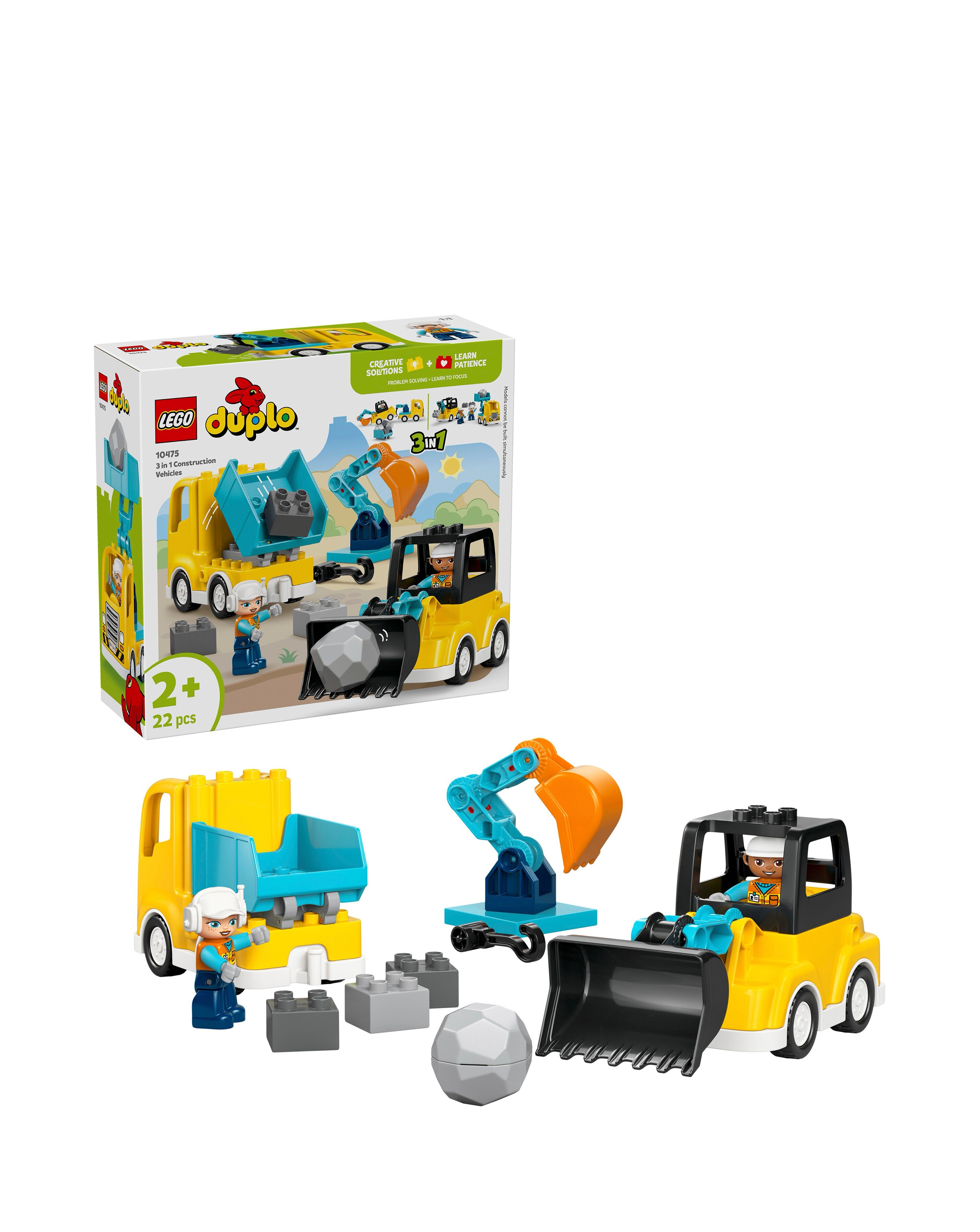 LEGO DUPLO 3 in 1 Construction Vehicles 10475