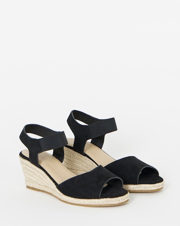 Sariah Two Part Espadrille Wedge Sandals - Extra Wide Fit (EEE)
