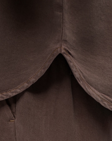 OBJECT Brown Half Sleeve Denim Shirt