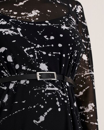 Phase Eight Elianna Splatter Belted Mesh Dress