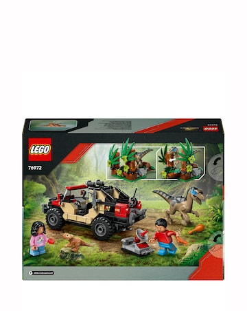 LEGO Jurassic World Raptor Off-Road Escape Velociraptor Toy Dinosaur 76972