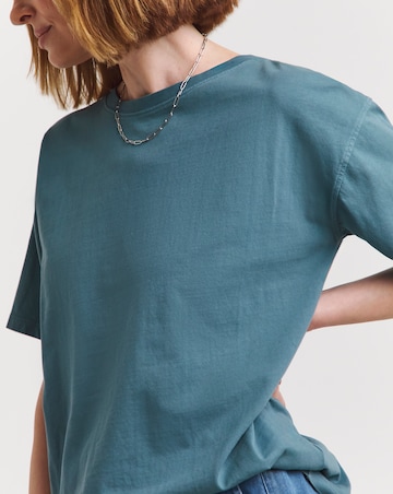 Indigo Dropped Shoulder Oversized T-Shirt