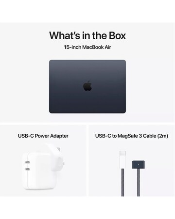 Apple MacBook Air (M4, 2025) 15in 10-Core CPU 10-Core GPU 16GB 512GB - Midnight