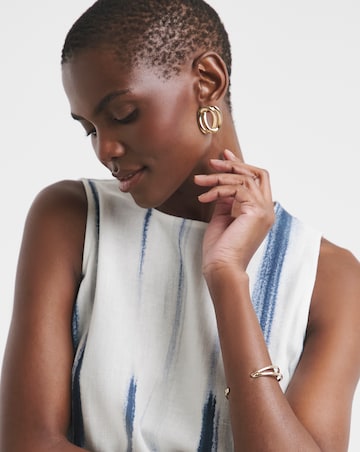 Linen Mix Sleeveless Shift Dress