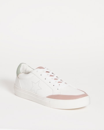 Lace Trainer with Star Detail EEE Fit